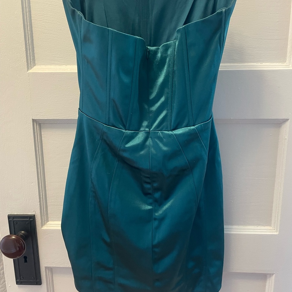 superdown Teal Satin Mini Dress - Picture 5 of 7